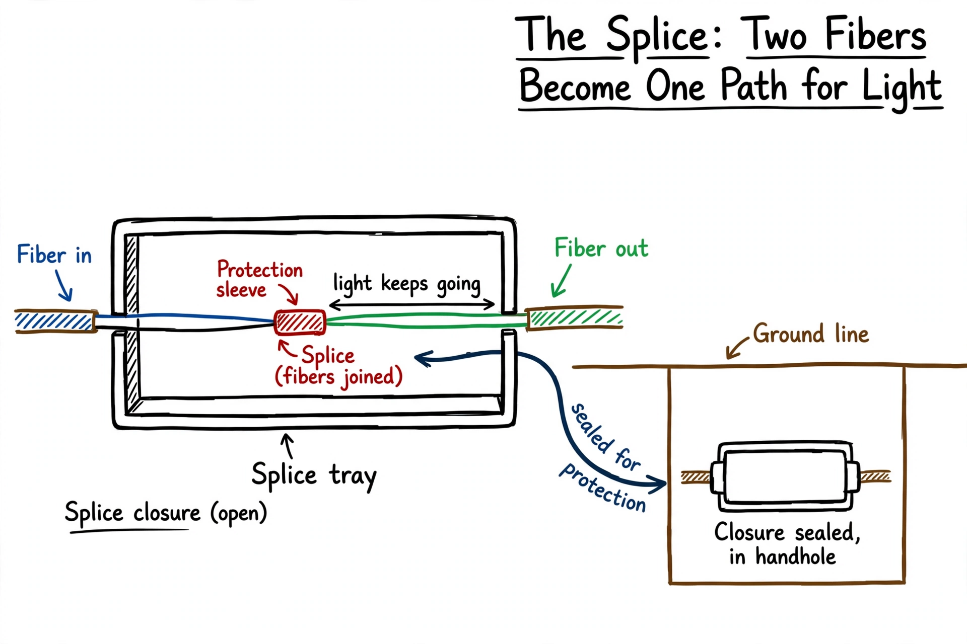 Whiteboard illustration: what a splice is