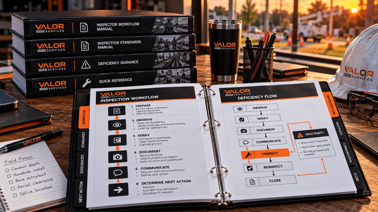 Valor Inspector Workflow Manual and inspection standards binders